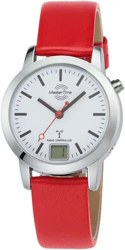 MASTER TIME Funkuhr MTLA-10918-11L - Elegante Damenuhr mit analog-digital Anzeige und spritzwassergeschütztem Design, ideal für modebewusste Frauen.