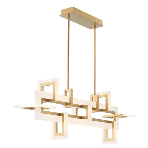 Produktbild Hängelampe LED Pendelleuchte 122,8 cm in Gold und Weiß