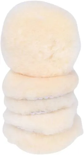 KS Tools Polierpad Lammfell Ø 80 mm - 5er Pack für glänzende Ergebnisse - Für Polierer, hochwertige Lammfell-Pads für perfekte Polierergebnisse und gleichmäßigen Glanz.