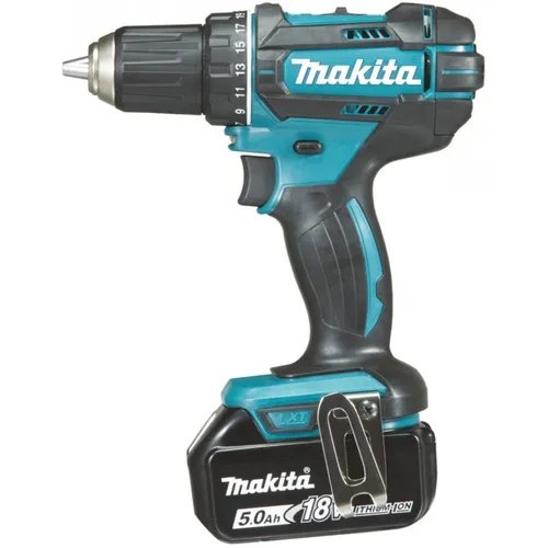 Makita DDF482RTJ 18V Akku-Bohrschrauber mit 2x 5Ah Akkus - Akkuschrauber mit 1.900 U/min, XPT Schutz gegen Staub und Spritzwasser, ideal für anspruchsvolle Projekte. Inklusive 2 Akkus und Ladegerät für maximale Einsatzbereitschaft.
