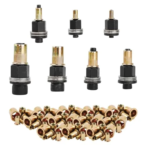 Stücke Nietmuttern Set, Gewindenieten für M3, M4, M5, M6, M8, M10, M12 Nietenzange, Einpressmuttern, Blindnietmuttern, Einziehmuttern Handnietwerkzeug Set mit 70 Stück Muttern 7