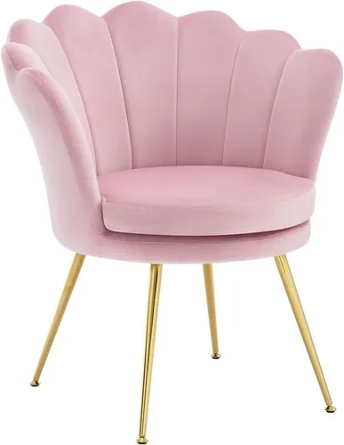 Woltu Relaxsessel - Eleganter Sessel im Blumendesign mit Samtbezug - Sessel mit einzigartigem Blütenblattdesign, hochwertiger Samtoberfläche und dick gepolstertem Sitz für maximalen Komfort. Ideal für Wohnzimmer und andere Wohnbereiche.