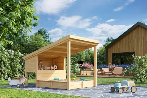 Lasita Kinderspielhaus Pultdach 19 mm Pippi 150x222 cm