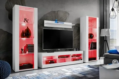 Komodee Wohnwand Tivoli Grande, Weiß von Komodee