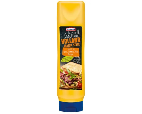 Homann Snack Sauce Holland Classic 875ml - Barbecuesauce mit Zwiebeln, ideal für Grillpartys und zum Verfeinern von Snacks