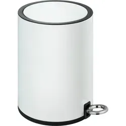 WENKO Kosmetikeimer Monza - 3 Liter Treteimer mit Easy-Close Absenkautomatik, elegantes Design für jedes Bad