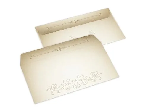 Briefumschläge DIN Lang Vintage Papyrus Altes Papier Umschlag Kuvert für Brief Gutschein Geschenk 20