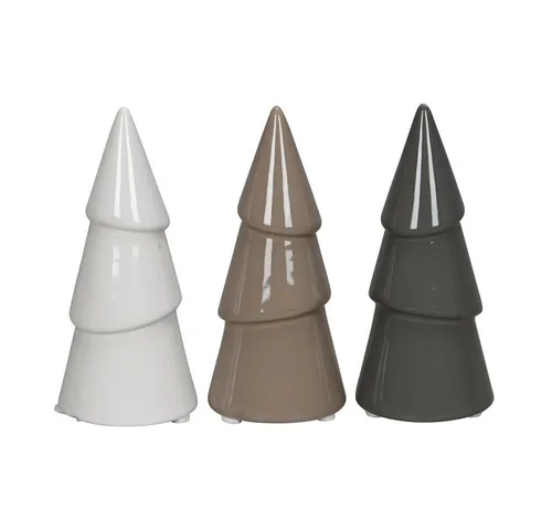 Produktbild Posiwio Dekoobjekt 3tlg. Tanne NORDIC weiß braun grau H12cm
