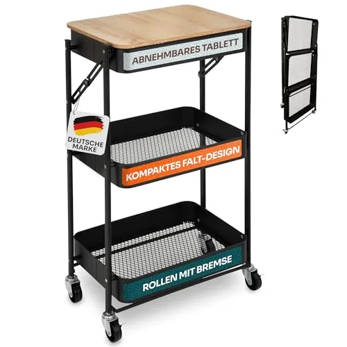 Gardissimo Beistellwagen Plate klappbar mit 4 Rollen von Gardissimo