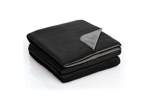 Wohndecke Moon Kuscheldecke Doubleface Baumwollmix ca 220x240cm gekettelter Rand, MOON Heimtextilien, Kuscheldecke