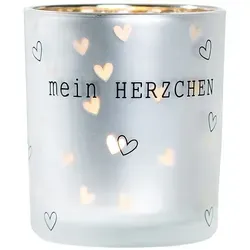 Windlicht Mein Herzchen 8cm silber von GILDE