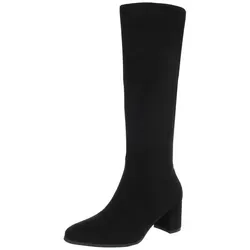 Ital-Design Eleganter Stiefel für Damen mit hohem Absatz - Wanderschuhe in Schwarz mit 6 cm Blockabsatz, ideal für stilvolle Auftritte und Komfort beim Tragen.