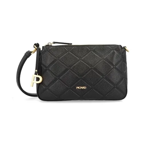 Picard Broadway Umhängetasche Leder 23 cm schwarz TAS031541 - Handtaschen mit exquisitem Lederdesign, präzisem Reißverschluss und verstellbarem Umhängeriemen für individuelle Tragemöglichkeiten – perfekt für stilbewusste Frauen.
