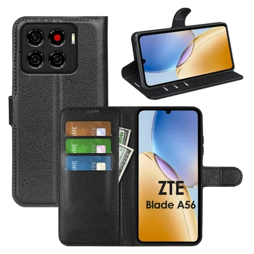 Handy Tasche für ZTE Blade A56 Handyhülle Flip Cover Wallet Case Hülle Schwarz