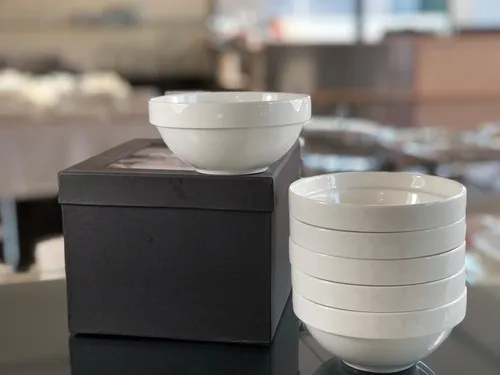 6er Set: Stapelbare Cremeweiße Allzweckschalen für kulinarische Vielseitigkeit