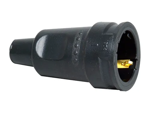 KOPP Schutzkontakt-Kupplung 180416066, groß, Vollgummi, Knickschutz, schwarz