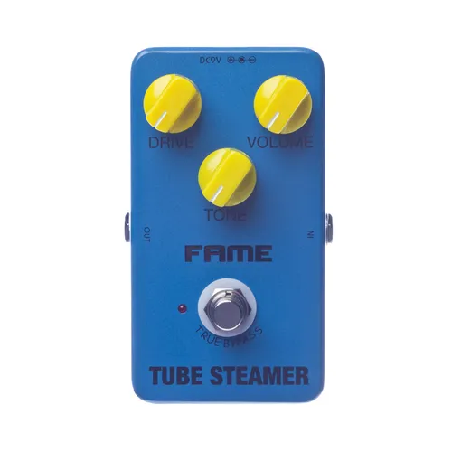 Fame Tube Steamer - Analoges Overdrive Pedal für Gitarren - Gitarren-Effektgerät mit klassischem Sound, flexibler Nutzung als Standalone-Pedal oder Booster, stabil im Metallgehäuse und intuitiv bedienbar.