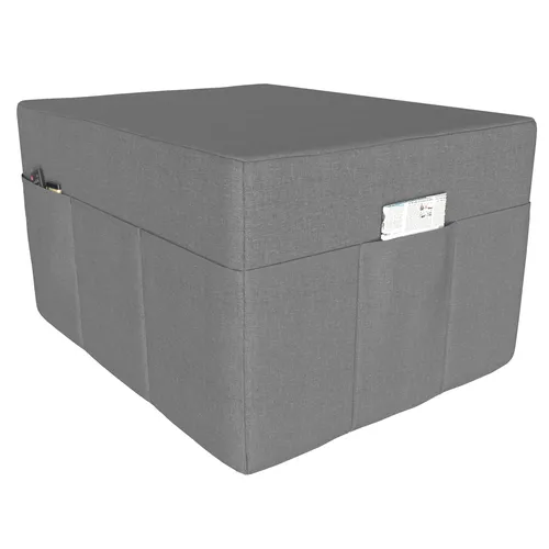 POKAR Husse für Klappmatratze 3-teilige Faltmatratze Gästematratze Feldbett Klappbett, Größe:Husse 80 x 195, Farbe:Grau