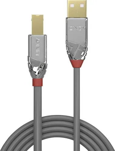 LINDY USB-Kabel 7.50m USB 2.0 USB-A auf USB-B Stecker grau - Sonstige Kategorie mit hochperformantem USB-Kabel, das durch doppelte Schirmung und vergoldete Kontakte für verlustfreie Datenübertragung bis 480Mbit/s sorgt.
