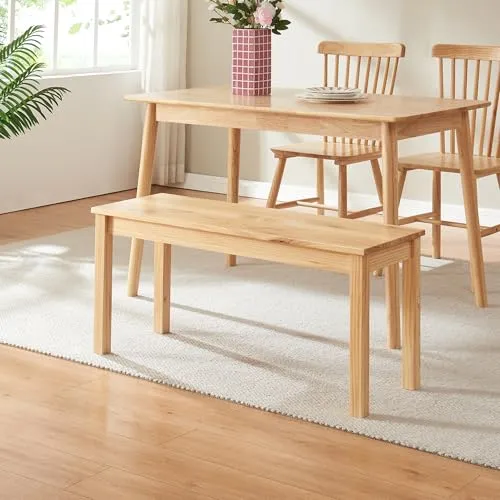 [en.casa] Esszimmerbank Trerunulu – Vielseitige Holzbank für Esszimmer und Küche