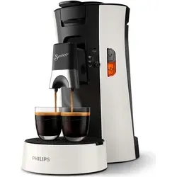 Philips Senseo® Select Kaffee Pad Maschine - 3 Kaffeespezialitäten, Kaffeestärkewahl Plus, Crema Plus, Weiß (CSA230/00) - Kaffeemaschine mit Kaffeestärkewahl Plus und Crema Plus für perfekten Kaffee. Bereitet 1-2 Tassen in weniger als einer Minute zu und schaltet automatisch ab.