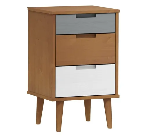 Nachttische aus Kiefernholz von vidaXL