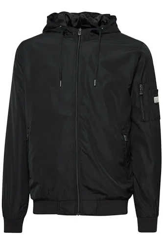 Blend Razy Herren Übergangsjacke mit Kapuze - Schwarz, Größe M - Funktionsjacke mit wasserabweisenden Eigenschaften, ideal für jede Jahreszeit und vielseitig kombinierbar für sportliche oder schicke Looks.