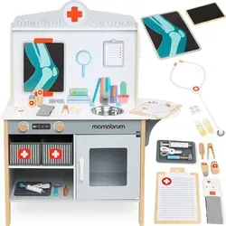 Arztpraxis Holzspielset mit Zubehör – Rollenspiel für Kinder ab 3 Jahren