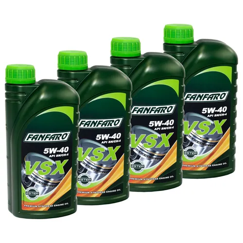 Motoröl FANFARO VSX 5W-40 API SN 4x 1 Liter Motorenöl Motor Öl Audi BMW VW