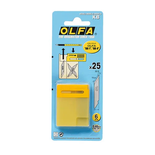 Ersatzklingen für Skalpellmesser Olfa AK-1 und AK-4 / Prym Ziehmesser 611395