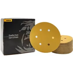 Mirka Gold 150mm Stick 6L P120 - Hochwertiges Schleifmittel - Zubehör für Elektrowerkzeug: Mirka Gold bietet hohe Schleifleistung und lange Standzeit, ideal für effizientes Schleifen von Farbresten und Oberflächen.