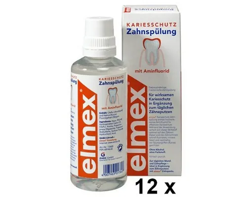 elmex Mundspülung - Effektive Mundspülung für eine umfassende Mundpflege, unterstützt die tägliche Zahnhygiene und sorgt für ein frisches Gefühl.