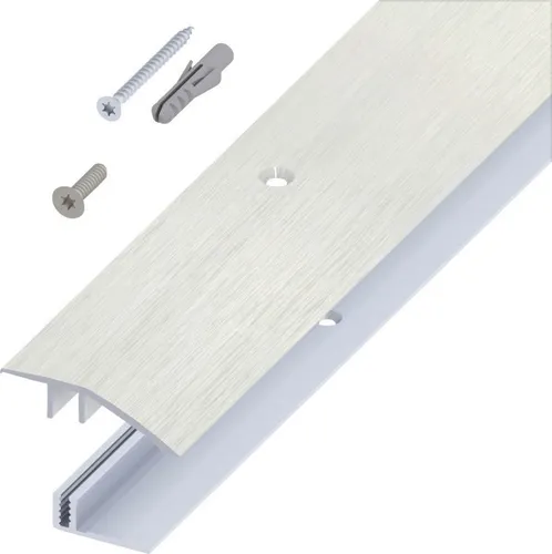 alfer Niveauausgleichs-Träger-Profil 1 m - Edelstahloptik - Dämmstoffe, ideal für präzise Niveauanpassungen und langlebige Anwendungen in anspruchsvollen Umgebungen.