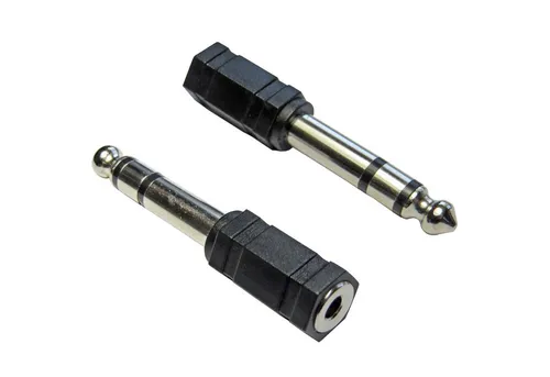 keepdrum keepdrum ADA059 Klinken-Adapter 3,5mm Buchse zu 6,3mm 2-STÜCK Audio-Adapter 6,35-mm-Klinke zu 3,5-mm-Klinke, Hochwertige Verarbeitung