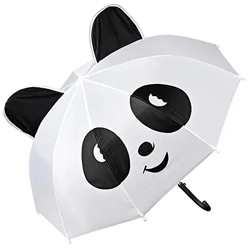 VON LILIENFELD Regenschirm Kinderschirm Panda Bär - Stockschirme für Kinder bis ca. 8 Jahre, mit sicherer manueller Öffnung und 100% Regenschutz, der niedliche Panda sorgt für gute Laune bei Regenwetter.
