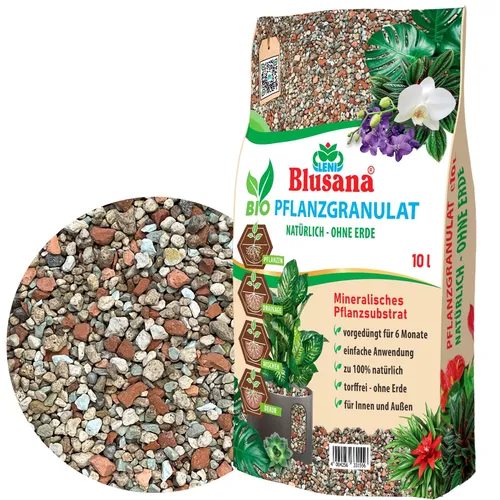 Blusana Mineralisches Pflanzsubstrat Mix Lava Zeolith Ton Granulat Hydrokultur