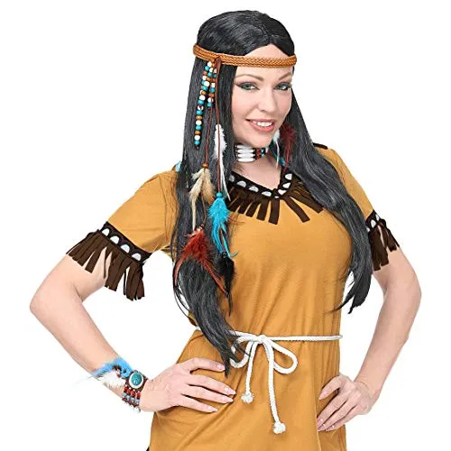 NET TOYS Tolle Indianer-Schmuck Accessoires | 5-teilig | Stylisches Damen-Kostüm-Zubehör Schmuck-Set Squaw | Perfekt geeignet für Karneval & Mottoparty