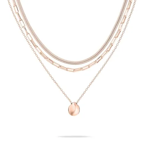 Tamaris Halskette mit Anhänger - (L)50 cm - Elegante Kette aus Edelstahl mit IP-roségold Beschichtung, verstellbar und ideal für jeden Anlass.