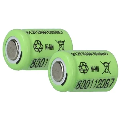 vhbw 2X Akku Ersatz für 1/3AAA für Modellbau (150mAh, 1,2V, NiMH)