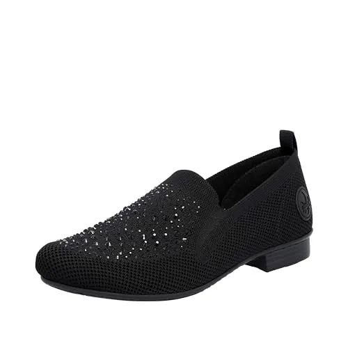 Rieker Slipper schwarz 39 EU - Halbschuhe in Größe 39 EU, bequem und leicht mit atmungsaktivem Mesh-Obermaterial, ideal für den täglichen Gebrauch.