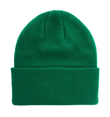 axy Kinder Winter Beanie Strickmütze mit breiter Krempe für Jungs und Mädchen von 1-6 Jahren, Kindermütze Jungen Kleinkind (Grün)