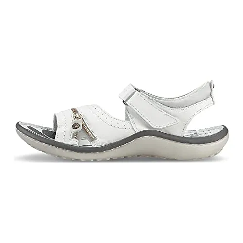 KRISBUT Komfort Sandalen Damen 31303338383331 Weiß 42 EU - Wanderschuhe mit stylischem Design und herausragendem Komfort. Die verstellbaren Klettverschlüsse und das weiche Fußbett sorgen für perfekten Halt und eine individuelle Passform.