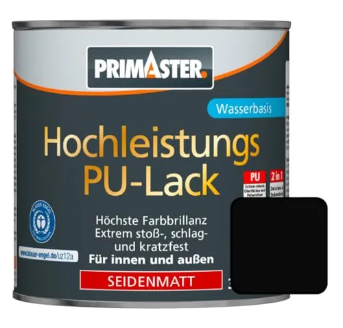 Primaster Hochleistungs-PU-Lack RAL 9005 375 ml 2in1 tiefschwarz seidenmatt