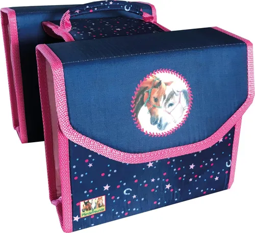 Bike Fashion Kinder-Doppelpacktasche Pferdefreunde in pink von Bike Fashion