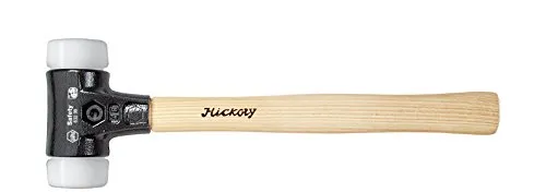 Wiha Safety Schonhammer - 1100 g, Härtegrad 8, mit Hickory Holzstiel - Hämmer der Wiha Safety Serie, flexibel einsetzbar mit ergonomischem Hickory Holzstiel für optimale Schlagwirkung. Austauschbare Schlagköpfe schonen Werkstück und Umwelt, ideal für Garten- und Landschaftsbau.