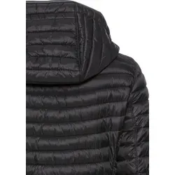 camel active Damen Leichte Steppjacke aus recyceltem Polyamid Schwarz - Funktionsjacke aus recyceltem Polyamid, winddicht und wasserabweisend, bietet gute Bewegungsfreiheit durch elastische Einsätze.