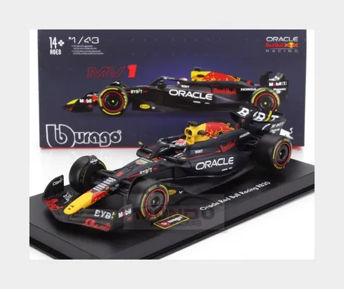 1:43 BURAGO Red Bull F1 Rb20 #1 2024 Max Verstappen +Pilot & Showcase BU38098-V