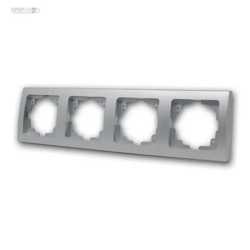 Delphi 4-fach Rahmen Abdeckung - Eleganter Aufbaurahmen für 4 Unterputz Komponenten, hochglänzende Oberfläche und vielseitige Montagemöglichkeiten