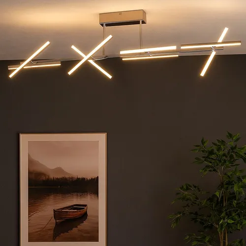 WOFI LED Decken Strahler 30,8 Watt - Elegante Deckenleuchte mit verstellbaren Armen für perfekte Lichtakzente, kombiniert modernes Design mit effizienter LED Technologie und warmweißem Licht.