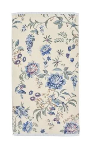 Pip Studio Badetuch Secret Garden Weiß/Blau 55x100cm in beige von Pip Studio